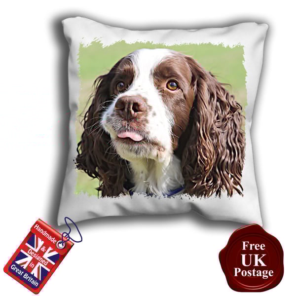 Springer Spaniel Cushion Cover, Brown Springer, Springer Cover
