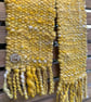 Handspun and woven shades of yellow art scarf - Image 2