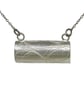 Handmade Scribble Print Sterling Silver Pendant, One of a kind design - Image 1