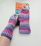 Colourful Fingerless Mitts, Crochet Wrist Warmer Gloves, Fairytale Fantasy - Image 4