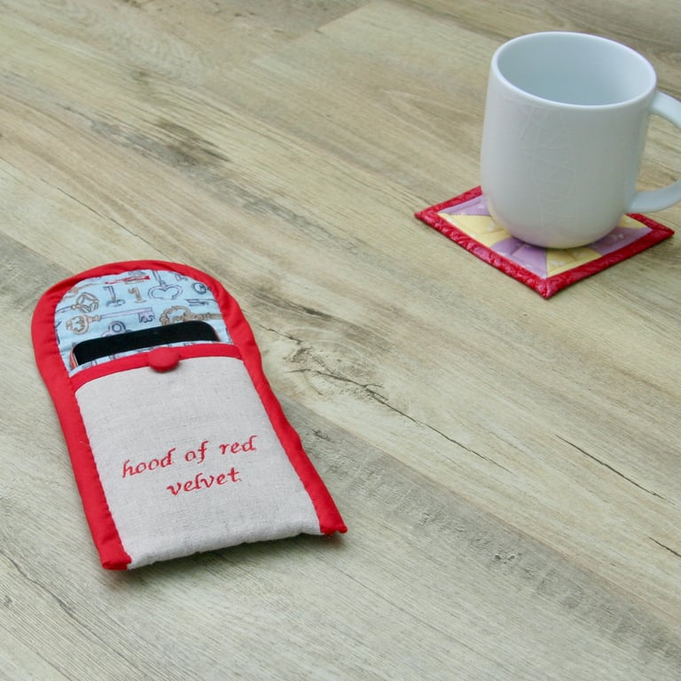 Perfectly Imperfect - Fairytale Little Red Riding Hood fabric padded phone case