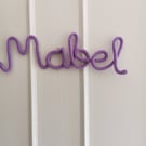 Customised Knitted Wire Name - nursery newborn name sign - unique gift 