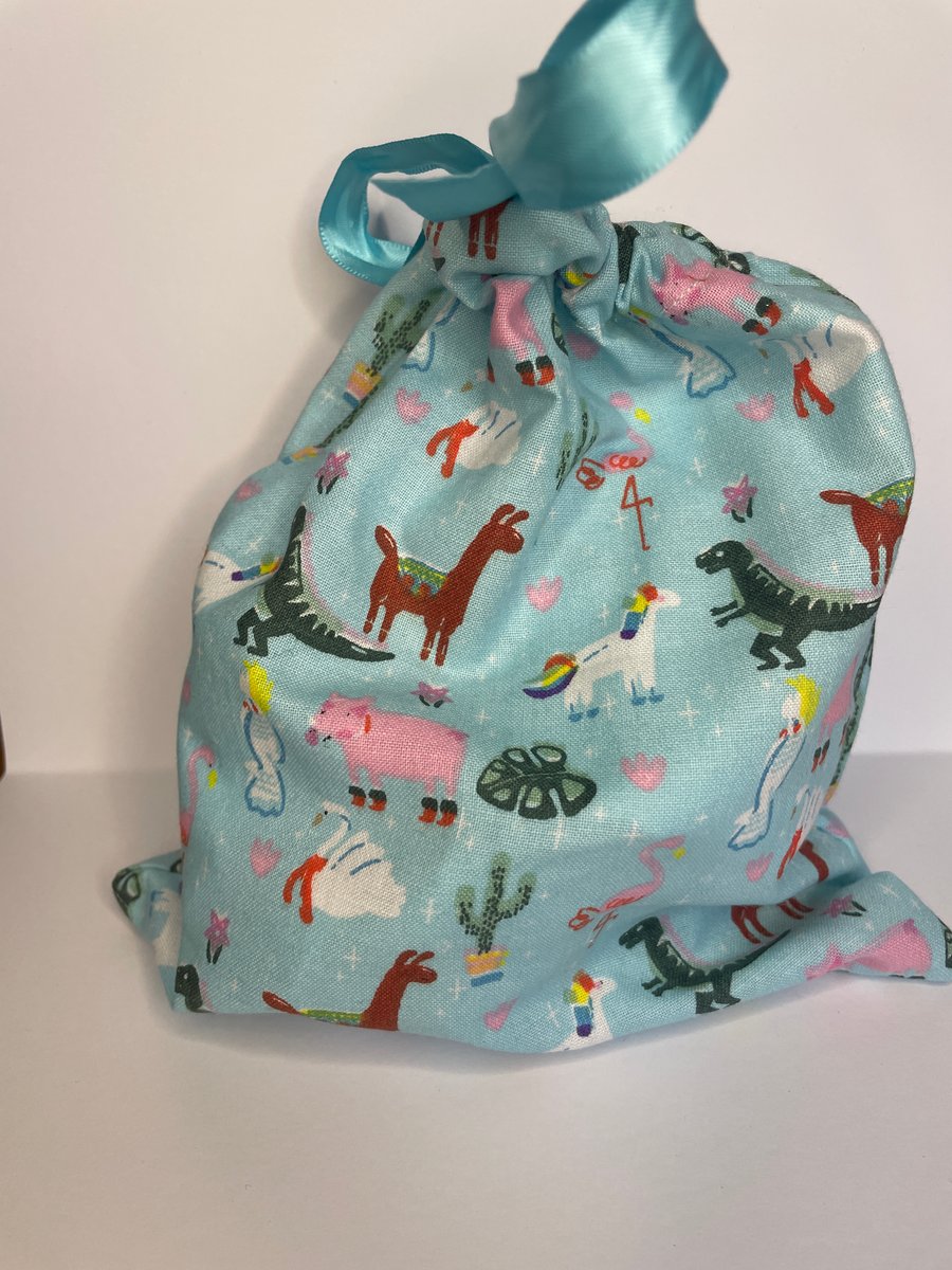 Llama drama South American inspired small gift bag