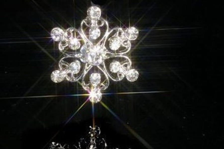 10 x Filigree Flower Rhinestone Crystal Diamante Embellishment Great For Cards