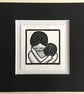 Linocut Print - Handprinted Original - Inner Child - "You're Not In Trouble" - Image 6