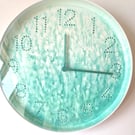 Hand Painted Customised Wall Clock Indoor 25 cm Silent Quartz Clock Gift Idea