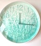 Hand Painted Customised Wall Clock Indoor 25 cm Silent Quartz Clock Gift Idea