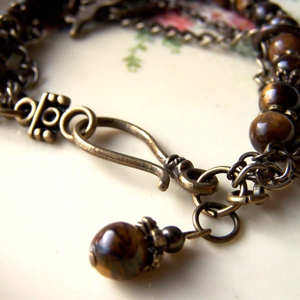 Sale One Third Off - Tiger Eye Bracelet, Gemstone Bracelet - Reduced from 32.00