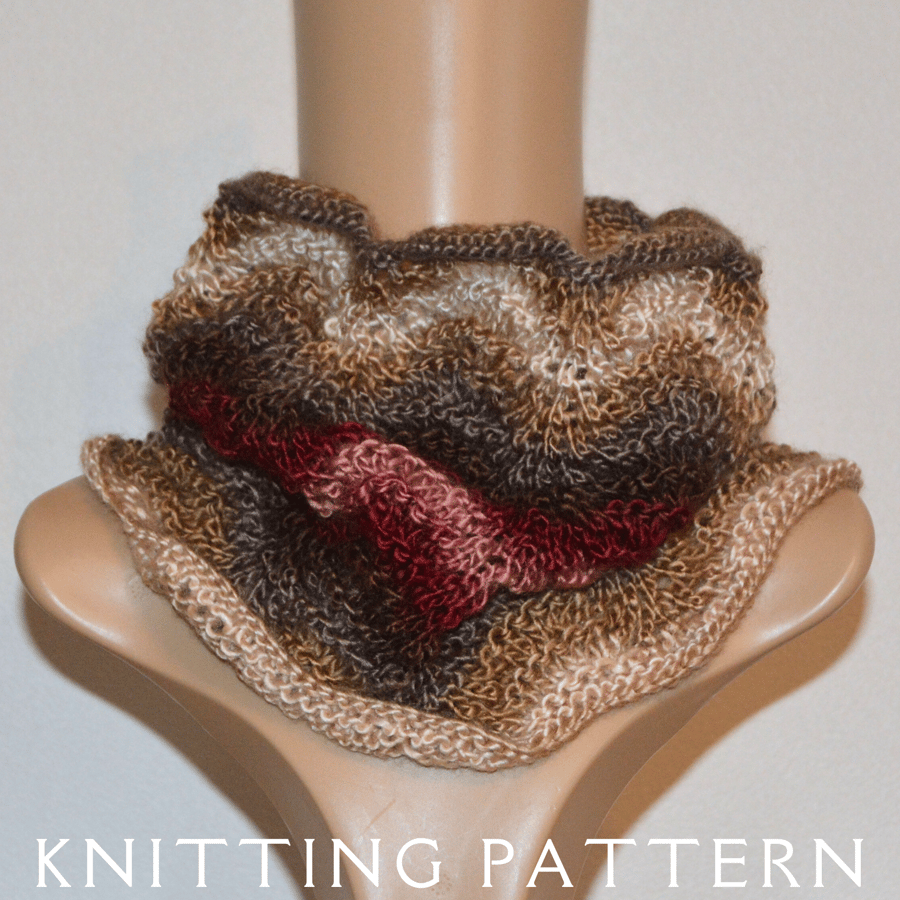 Cowl Knitting Pattern The Shale Cowl PDF PATTERN ONLY