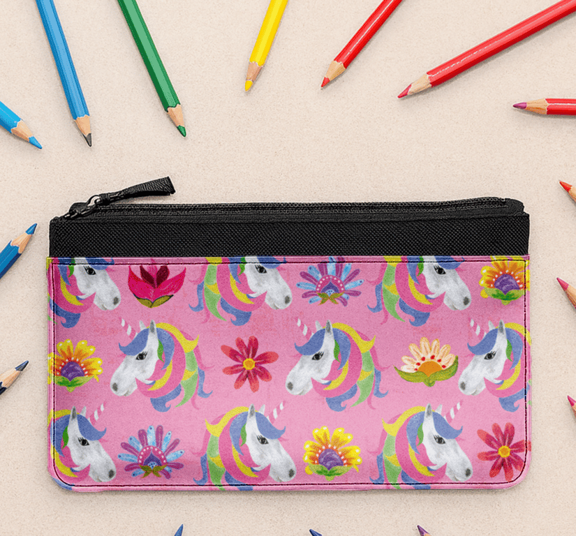 Unicorn Pencil Case - Pink