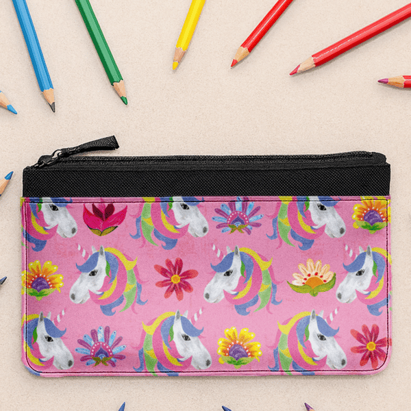 Unicorn Pencil Case - Pink