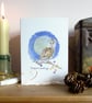 Barn Owl and Full Moon Christmas Card - Image 2