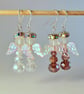 Christmas Angel Earrings 2 Pack, Silver Wire, Stocking Filler, Secret Santa Gift