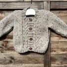 Baby boy's cardigan hand knitted 3-6 months 