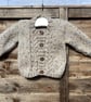 Baby boy's cardigan hand knitted 3-6 months 
