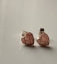 Reclaimed copper heart studs - Image 3