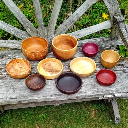 Wood Turned Bowls - Beautiful Grain Third Series 