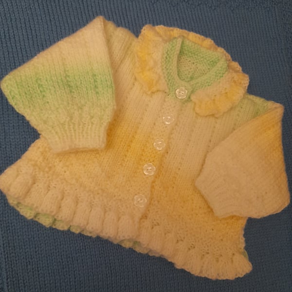 0-3 month Baby Matinee Coat Random Wool