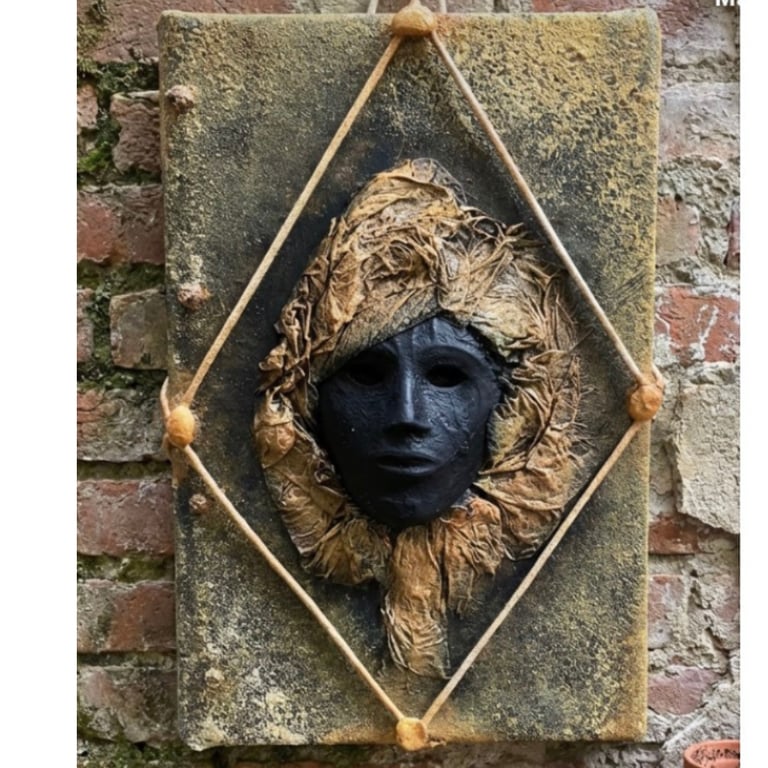 The WATCHER Dark Fantasy Altered Book 3D Sculpted Mask Art Dark Academia