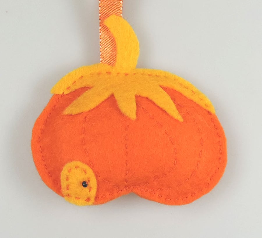 Autumn Pumpkin House Handmade felt decoration, Halloween Decoration
