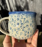 Handmade ceramic mug - alphabet soup - Image 4