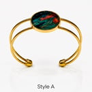 Unique Abstract Resin Cuff Bracelet - Wearable Art by Flowsica