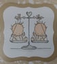 Handmade gender neutral twin babies card - Image 2