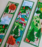 Bookmark, castle village fabric backed with wool felt - Image 3