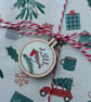 Personalised Tiny Embroidery Hoop Christmas Hanging Decoration  - Image 6