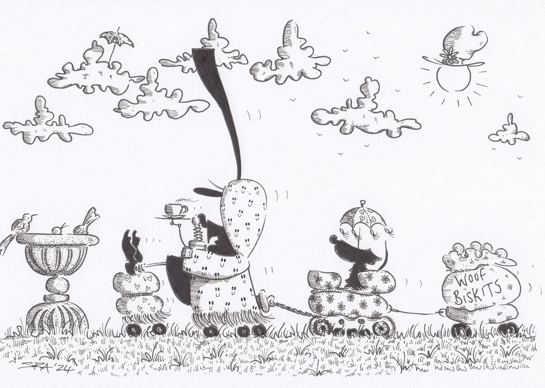 'The Road Trip' an A4 sized original artwork