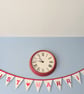 Just Married Felt Bunting - Red, Pink and Ivory Wedding Banner - Image 3