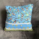 Children’s monkey and banana print cushion 