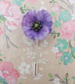 PURPLE POPPY PIN Memorial War Animals Remembrance Lapel Flower Pin HAND PAINTED - Image 1