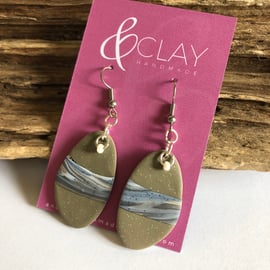 Pebble Effect Polymer Clay Earrings