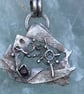 Fused silver ship pendant - Image 1