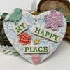 Ceramic heart decoration My Happy Place 