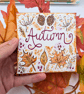 Autumn leaves hand-painted mini canvas - Image 2