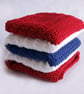 Cozy  Baby  Blanket orThrow - Red, White, and Blue  - Image 1