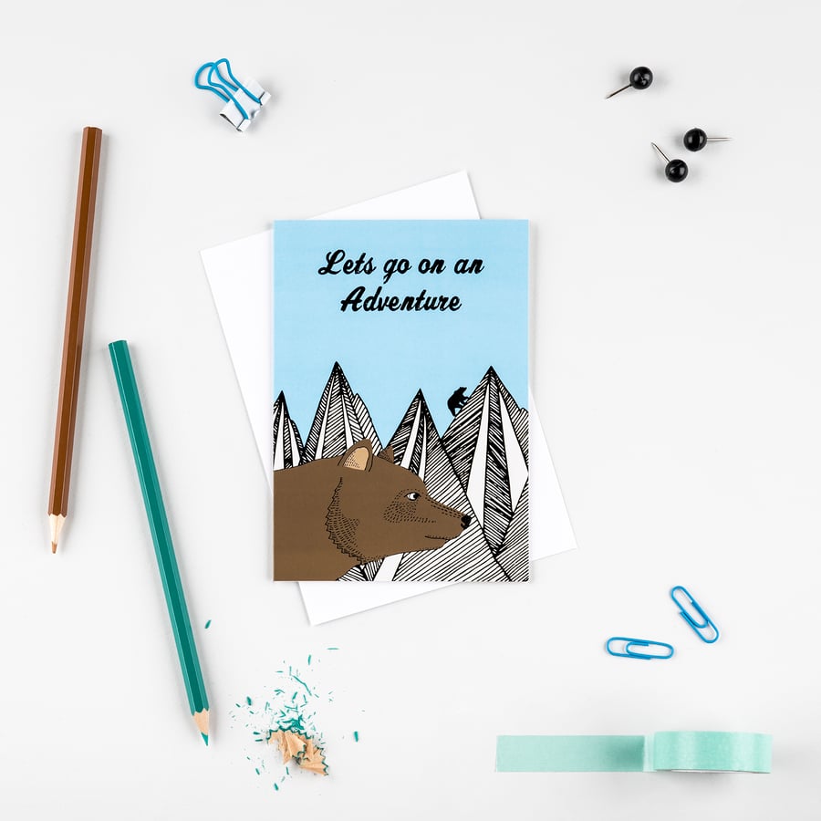 Lets go on an adventure greetings card