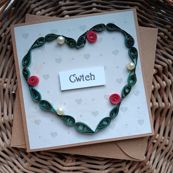 Small Perfectly Imperfect Cwtch Card Size 4" x 4" 