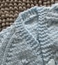 14" Baby Blue Knots Pattern V Neck Cardigan - Image 4