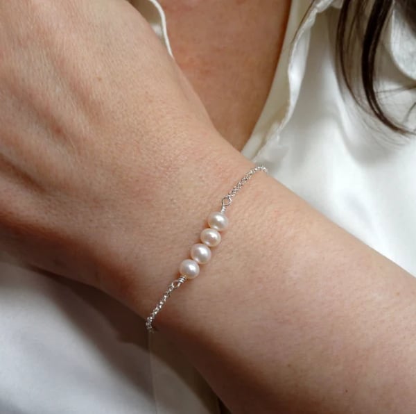 Sterling Silver freshwater pearl bracelet
