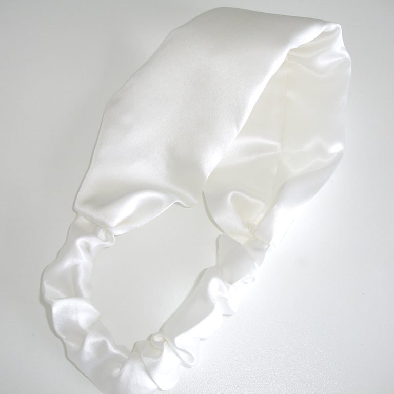 Silk Headband White Mulberry Silk Hairband Elasticated