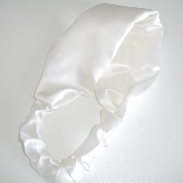 Silk Headband White Mulberry Silk Hairband Elasticated