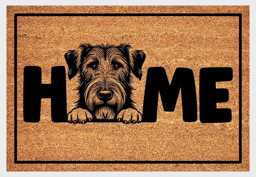 Irish Wolfhound Home Door Mat No.1 - Irish Wolfhound Dog Doormat - 3 Sizes
