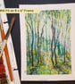 Cool Green Forest, original watercolour painting with mixed media, artwork - Image 2
