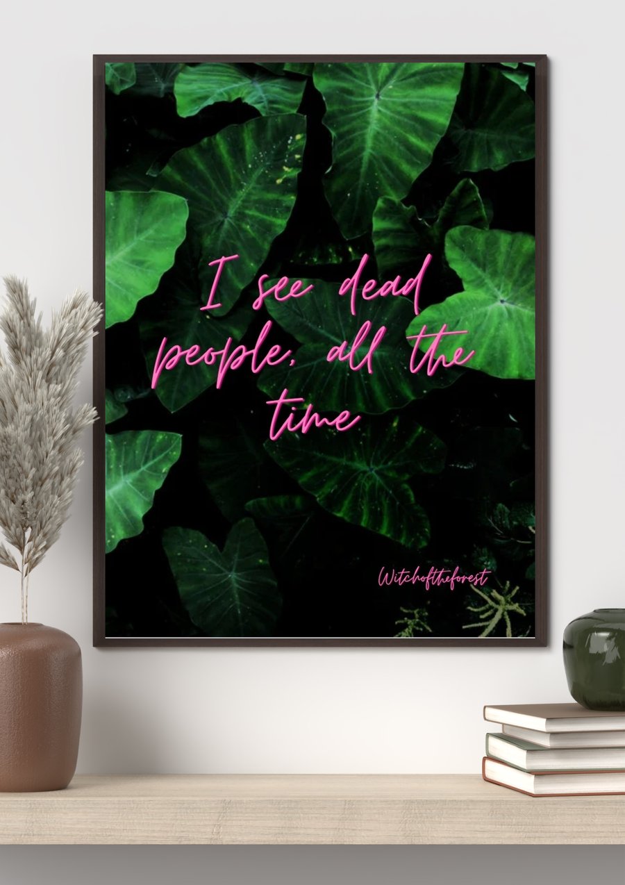 Sixth Sense inspired jungle theme movie quote wall art print