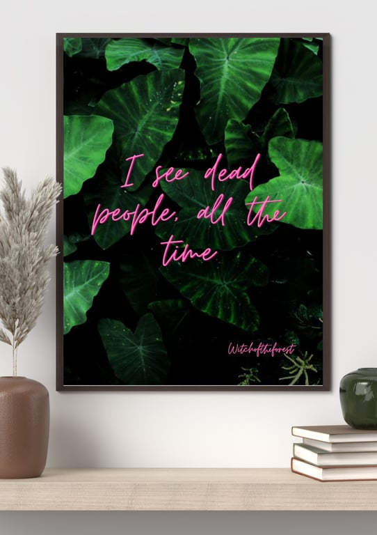 Sixth Sense inspired jungle theme movie quote wall art print