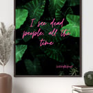 Sixth Sense inspired jungle theme movie quote wall art print