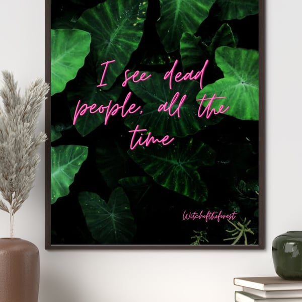 Sixth Sense inspired jungle theme movie quote wall art print